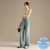 RAIN.CUN Women's Light Blue Tencel Blend Wide-Leg Jeans