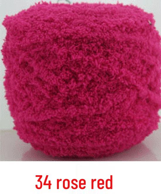 Dreifädiges Korallenfleece Flauschgarn für handgestrickte Chunky Schals und Handtücher