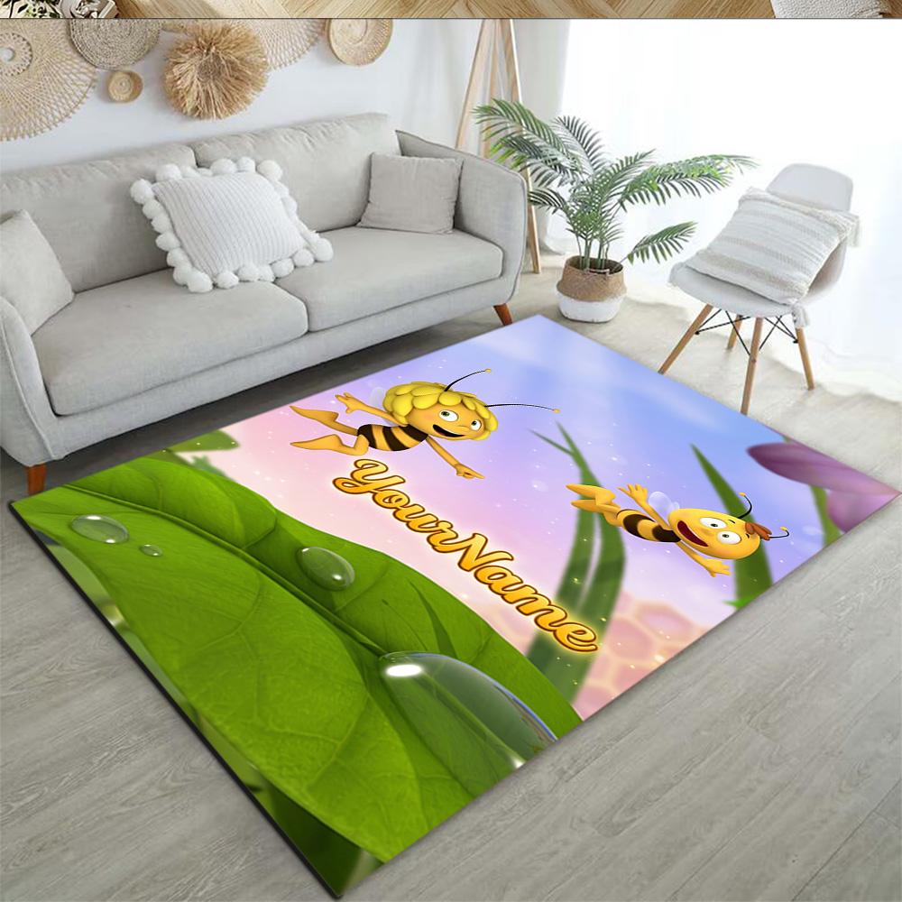 Biene Maja Customize Your Name Area Rug Perfect for Foyer Kitchen Balcony Dining Room Anti-slip Rug Office home decor