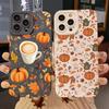 Autumn Pumpkin Coffee Phone Case for Xiaomi Redmi Note 14 13 12 11 Pro Plus 4G 5G 12S 11S 10S 10 9 9S 8 10C 10A Cover