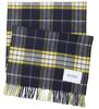 Mackintosh Philosophy Moonbat Washable Cashmere Thick Check 35cm X 170cm Long 100% Scarf, Pattern, 48095, 24-431-48095, 53-00, Yellow, Approx.