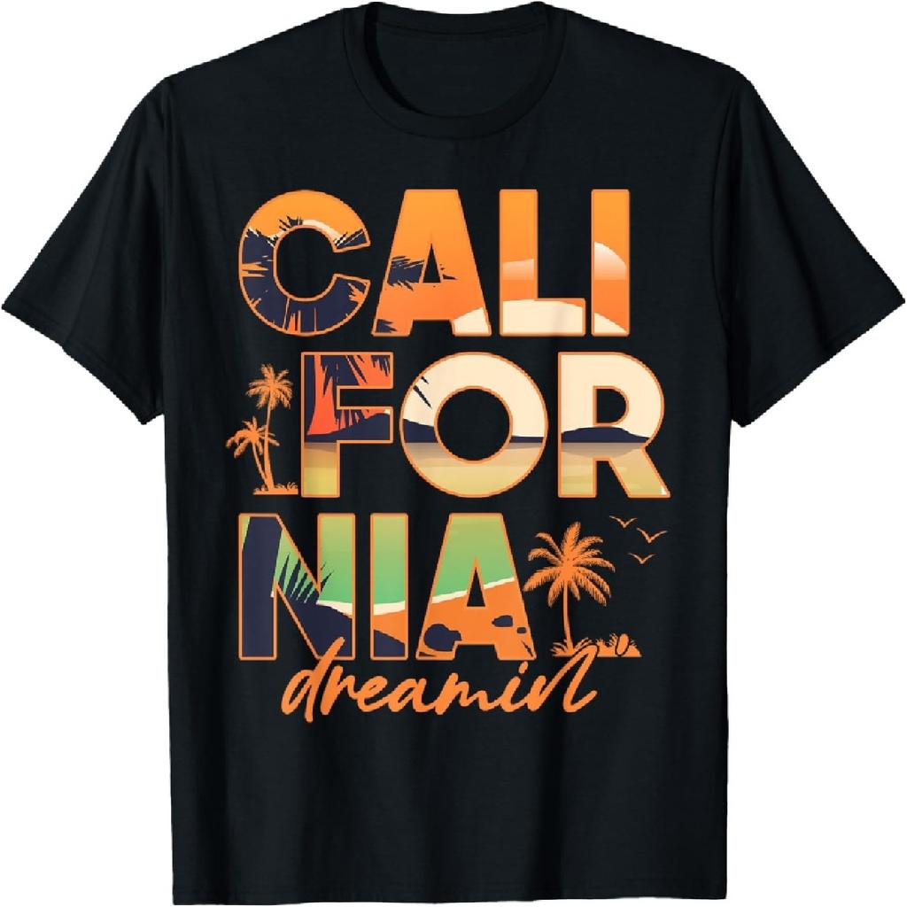 California Dreamin Palm Trees Ocean Sunset California Sunset T-Shirt