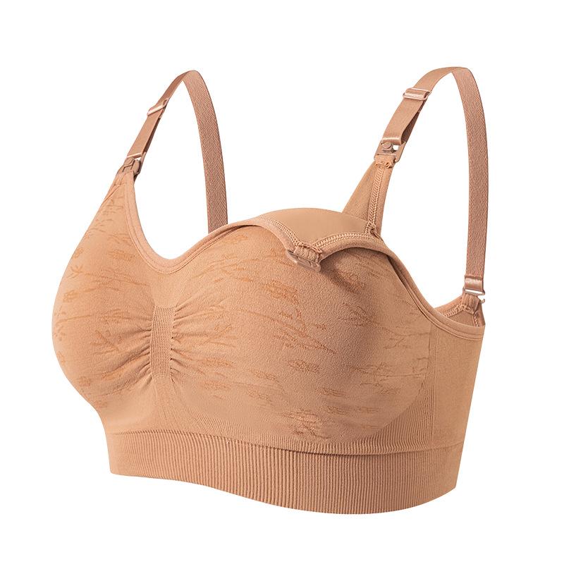 Underwire-Free Front-Opening Nursing Bra: Seamless, Anti-Sagging Maternity Support