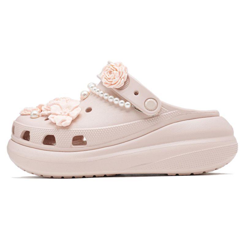 Crocs Crush Clog Love Diary EVA Youthful Comfortable and Versatile Hole Shoes Women's Quartz Pink