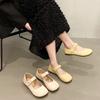 Mary Jane women's shoes soft leather 2025 spring and autumn versatile flat-soled single shoes late evening breeze gentle shoes soft-soled comfortable