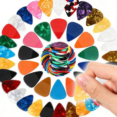 36/72pcs 0.5mm ABS Guitar Picks for Guitar Bass Ukulele Musical Instrument Accessories for Practice, Performance, Recording