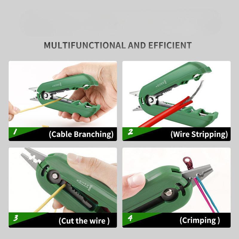 Multi-function Wire Stripper Electricians Cable Cutting Scissors Crimping Pliers Cable Cutter Crimper Tool Electrical Pliers