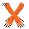 Elastic Polyester Costume Gloves 1 Pair Halloween Ghost Claw Gloves, Long Fingernail Witch Outfit Essentials Accessory, Dark Party Performance