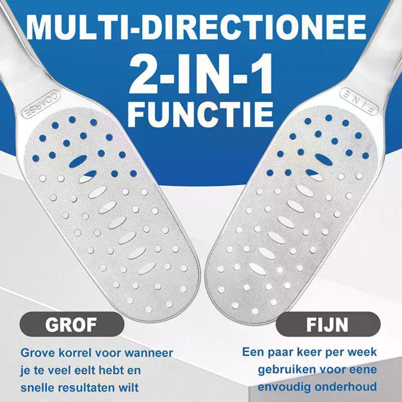 Dubbelzijdige Roestvrijstalen Voetvijl Professioneel Pedicure Gereedschap Voor Harde Huidverzorging Thuis Eeltverwijderaar & Dode Huid Scrubber