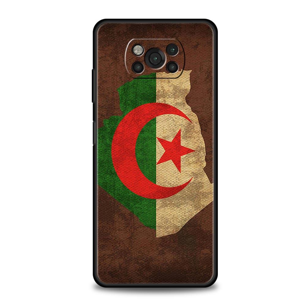 Algeria Flag Phone Case For For Xiaomi Poco X6 X5 Pro X4 X3 NFC F5 Pro F4 F3 GT M5 M4 Pro 5G M3 C51 C50 C55 Soft Cover