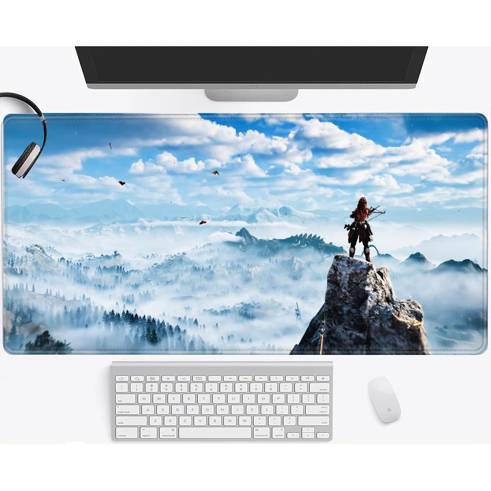 HYBXAXC Large Mouse Pad HHorizon ZZero Dawn FForbidden West Mousepad For Gamer Desktop Decoration Office Mouse Deskmat Rug