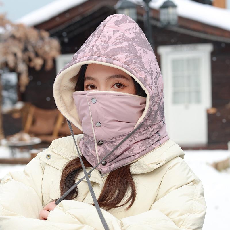 

Шапка женская зимняя для езды на электромобиле теплая утолщенная хлопковая шапка мужская ветрозащитная и холодная зимняя шапка Lei Feng