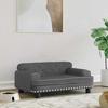VidaXL Dog Bed, Pet Sofa with Wooden Frame, Basket for Puppies Indoor House, Dark Grey 171884