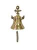 Personalized Brass Anchor Ship Bell Wall Mounted Ship Hanging Bell for Reception, School, Outdoor, Indoor, Dinner & Church