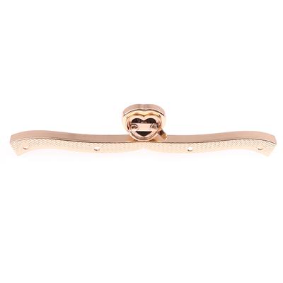 Metal Rotary Lock Bag Hardware Heart Shape Diy Durable Woven Bag Twist Lock Turn Lock Gold Color Bag Clasp Accessory