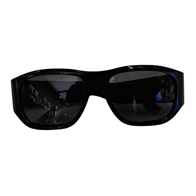 Fendi Logo Design Rectangular Sunglasses Men sunglasses Black FE40117I5601A