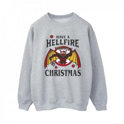 Netflix Womens/Ladies Stranger Things Hellfire Christmas Sweatshirt