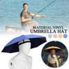 Outdoor Portable Umbrella Hat Sunscreen Waterproof Fishing Umbrella Universal Headwear Hats Sun Camping Beach Foldable Hats