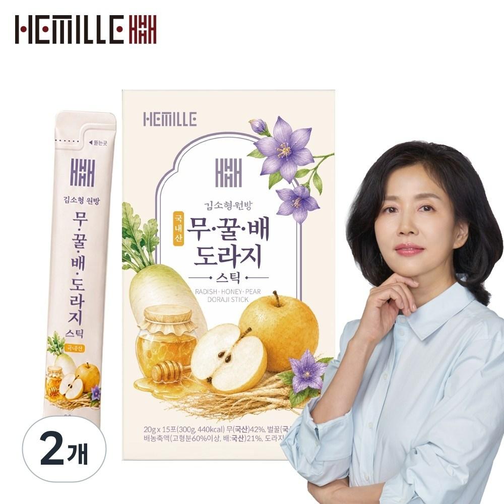 Kim So-hyung Wonbang Korean Radish, Honey Pear, Balloon Flower Root Sticks 2 pcs 300g