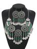 Gypsy Bohemia Chic Vintage Metal Coin Crystal Tassel Jewelry Sets Women Hippie Turkish Ethnic Tribal Necklace Earring Set