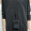 Porte-monnaie mini pour cartes et pièces à suspendre au cou en tissu Oxford décontracté, pochette zippée pour hommes et femmes, porte-clés Ins, petit sac avec cordon