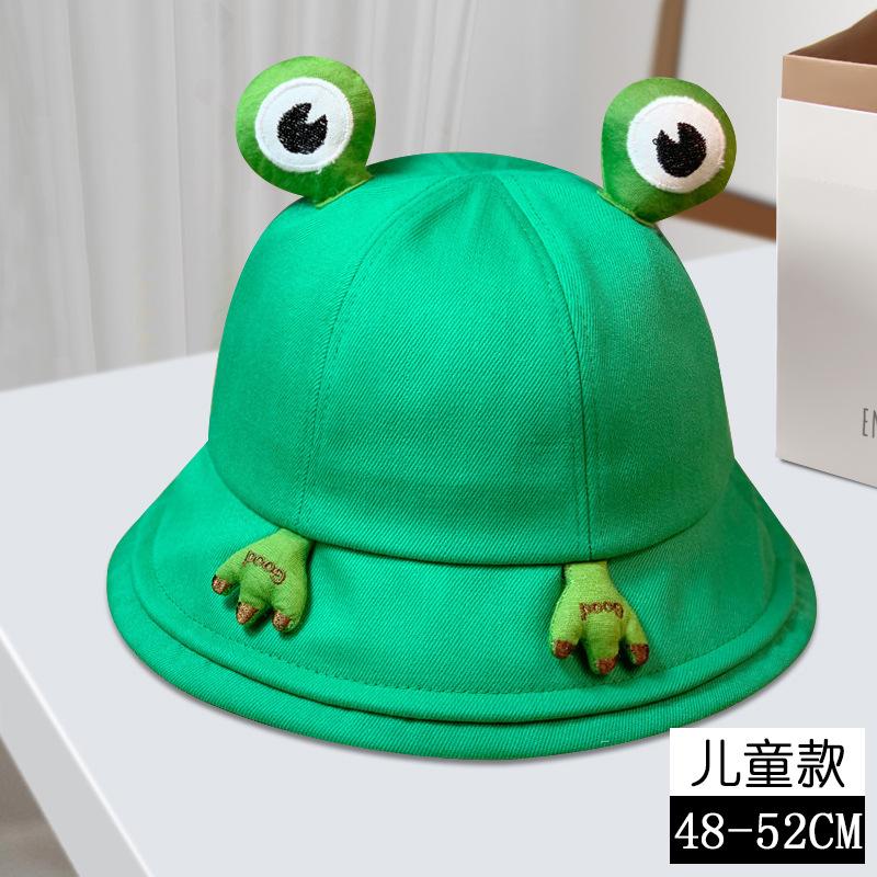 Cute Frog Bucket Hat Parent-child Model Summer UV Protection Sun Protection Sunshade Basin Hat Children's Hat Women