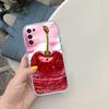 LO24 Cherry fruit Transparent Phone Case for Motorola Moto G40 G04 G05 One Ace Action  Fusion + Plus Hyper Macro Vision Zoom