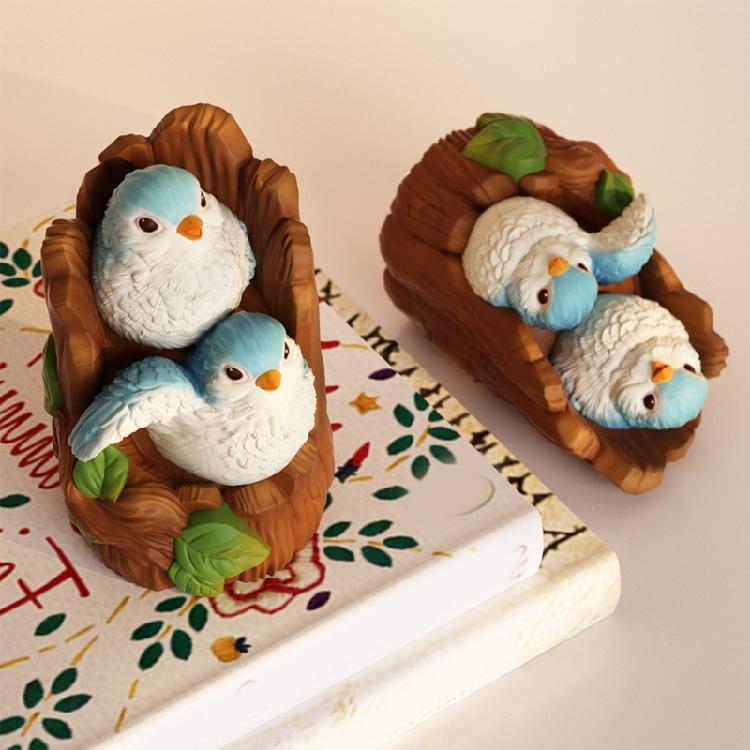 Multipurpose Silicone Mould for Handmade Soaps Candle Realistic Stump Sparrow Texture Designs