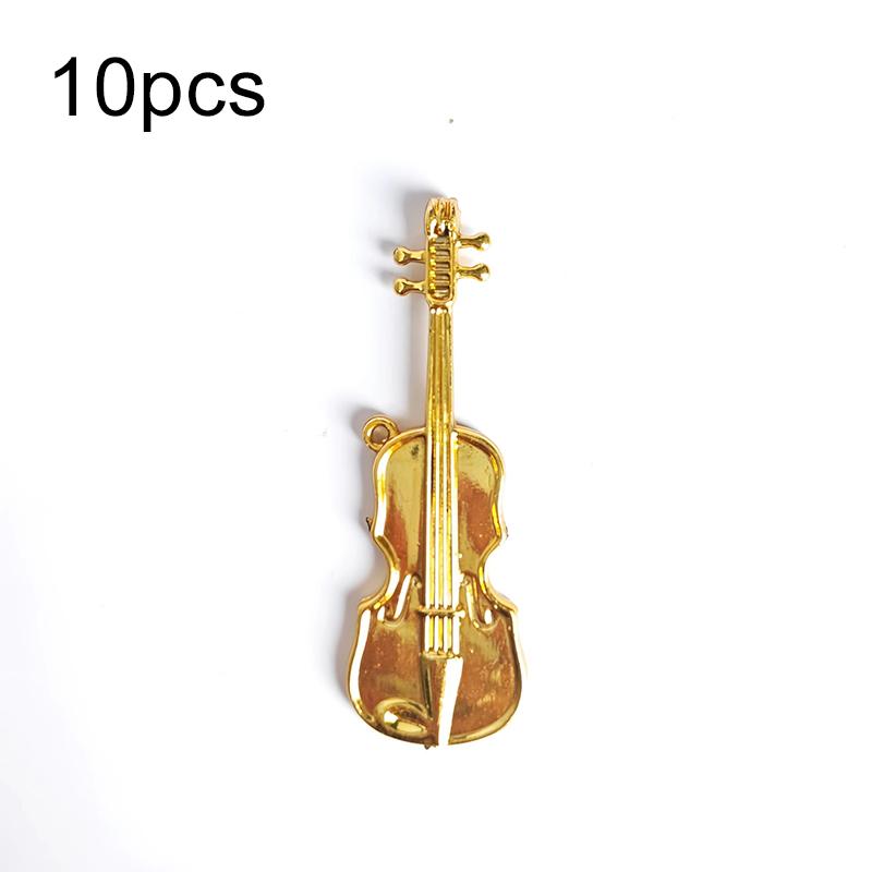 10/20pcs Mini Golden Musical Instrument Ornaments Desktop Ornament Decoration Miniature Creative Mini Decorative Crafts TMZ