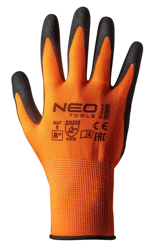 Work gloves, nitrile-coated polyester (sandy), 4131X, size 10