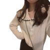 Women's Autumn/Winter Doll Collar Soft Wool Cardigan - Sweet & Loose Academic Style