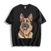 Grinning German Shepherd T-Shirt Mens Womens Tees Top - Cheerful Canine Smile Design Unisex Tee