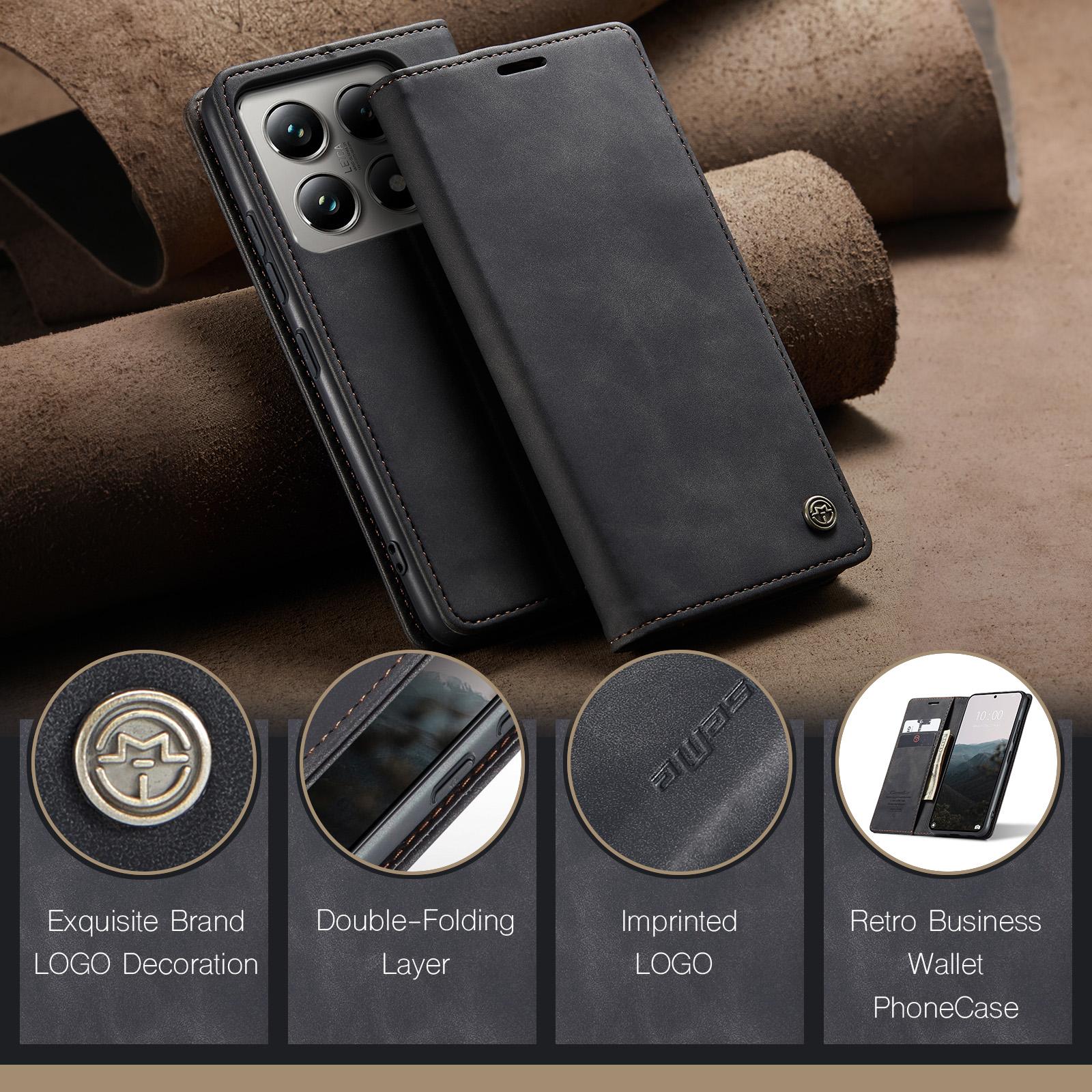 Children Clothing Yulin-001 Retro Premium Leather Magnetic Flip Wallet Cards Case For Xiaomi 15T Pro 14T 13T Poco M7 Pro X7 F7 Pro Ultra Card Pocket Cover