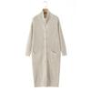 2025 Fall/Winter Women's High-End Knit Cardigan Trench Coat - Mid-Length Button-Up