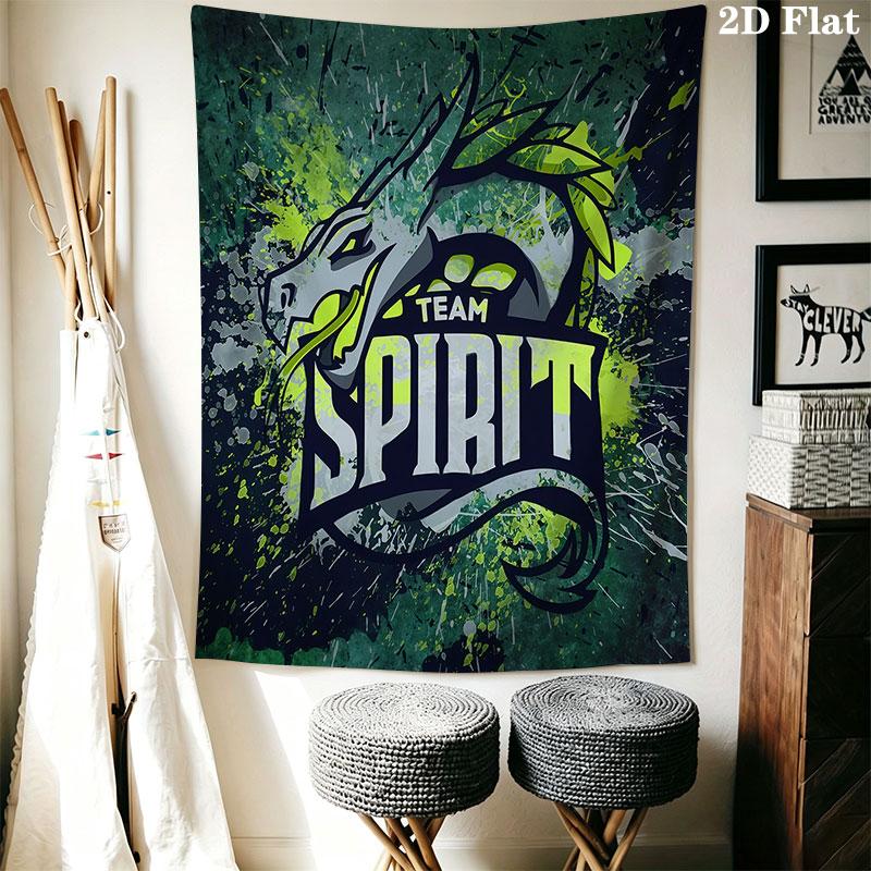 Team Spirit Wall Hanging Printed Fabric Blanket Decorative Tapestries for Bedroom Living Room Home Decor