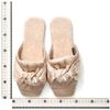 Francfranc Crushed Velvet and Satin Room Beige Shoes,