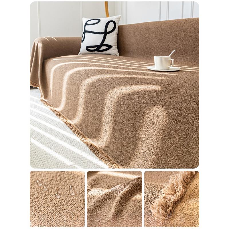Cream Style Plush Sofa Cover Towel Autumn and Winter Non-Slip Sofa Cover All-Inclusive High-Grade Anti-Scratching Cushion Blanket