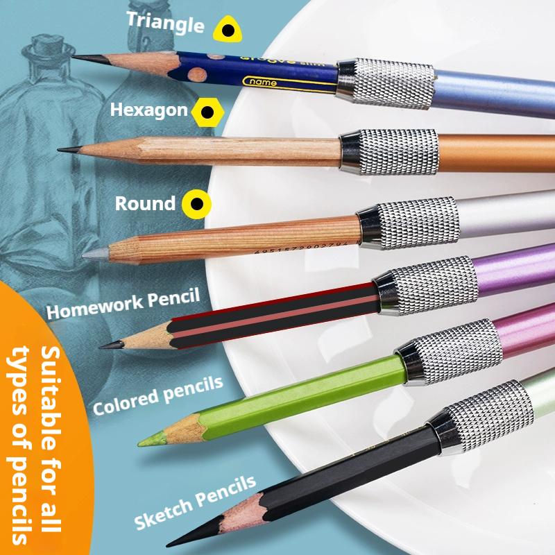 Dual-headed Art Write Tool Extender Adjustable Pencil Extension Stationery Practical Exquisite Portable for Sketch School Office