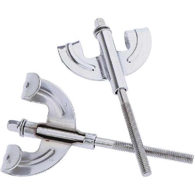 LoveinDIY 4pcs Bass Drum Claw Hook with Tension Rods for Drum Parts Assembly Silver