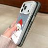 Pouzdro IMD s vánočním vzorem a vykukujícím Santou pro iPhone 17 16 15 14 Pro Max 13 Nárazuvzdorný tvrdý kryt s permanentním designem