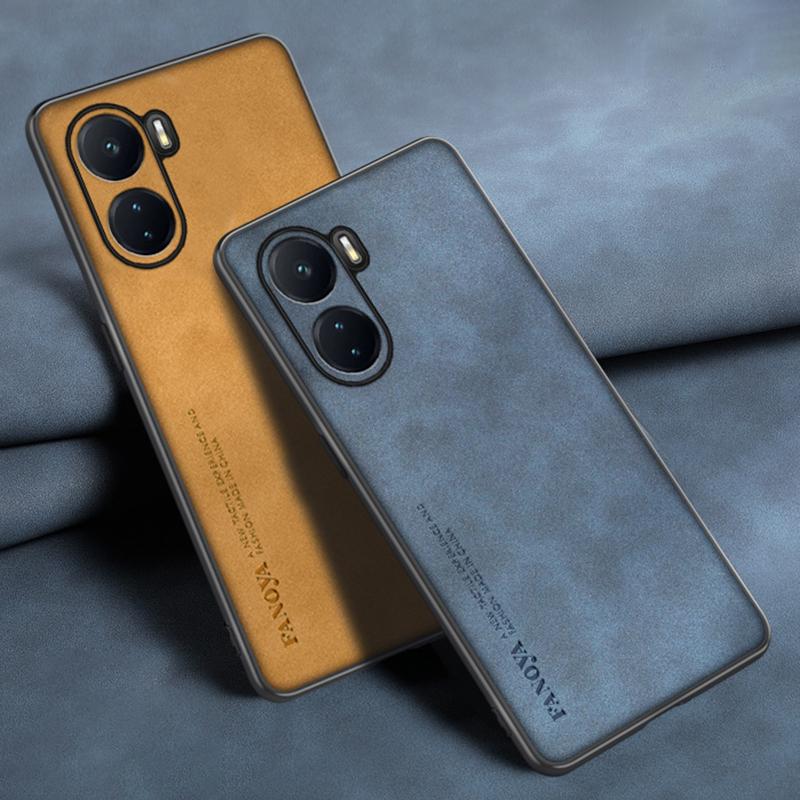 

Роскошный чехол из искусственной кожи для Vivo Y02S 4G Задняя крышка Матовый силиконовый противоударный защитный чехол для телефона для Vivo Y16 2022 Coque