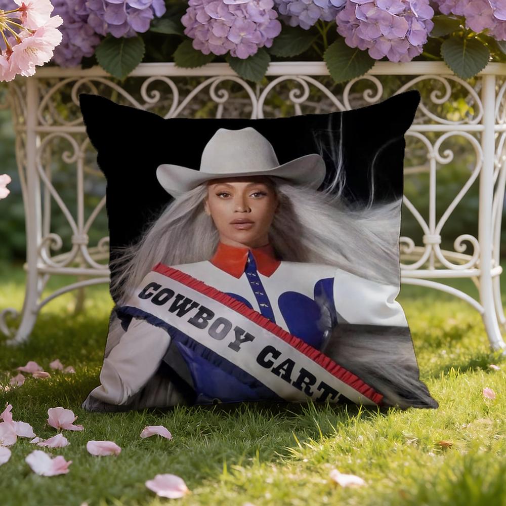 Singer B-Beyonce C-Cowboy Cushion Cover Home & Car Dual-Scene Pillow Cover: Reversible for Premium Comfort