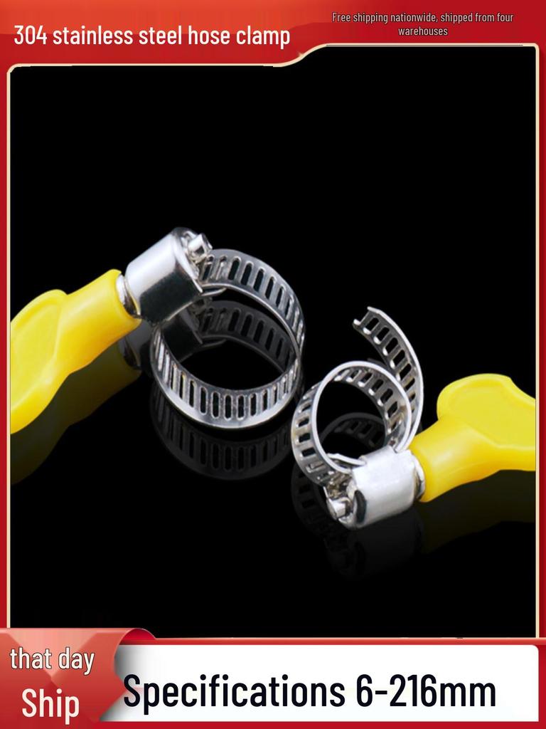 Große, verdickte Schlauchschelle aus Edelstahl 304 für Wasser- oder Gasleitungen