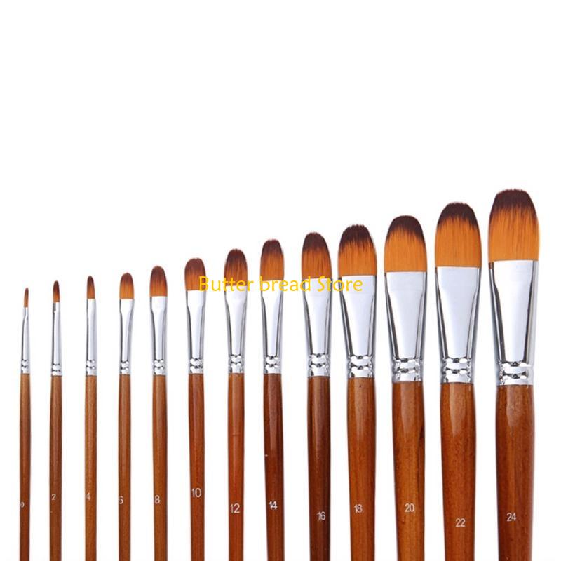 W89C Paint Brushes Set 13 Pack Oil Watercolor Acrylic Paint Brush Artist Paintbrushes