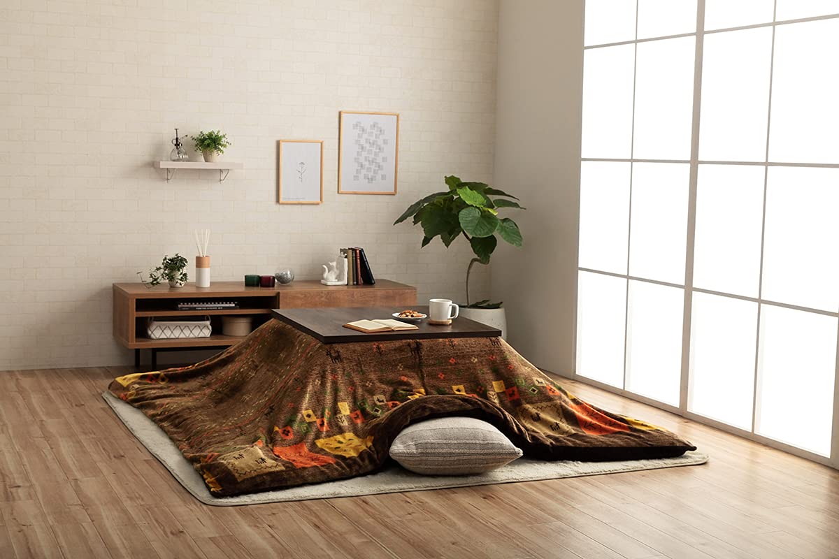 

Kotatsu Futon Cover 4550317200984 Brown Square [Ikehiko Corporation]