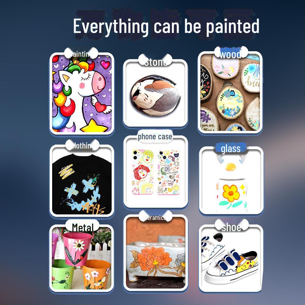 Netoxické akvarelové fixy: Umělecké fixy s věrnými barvami pro mateřskou školu, stohovatelné akrylové štětce