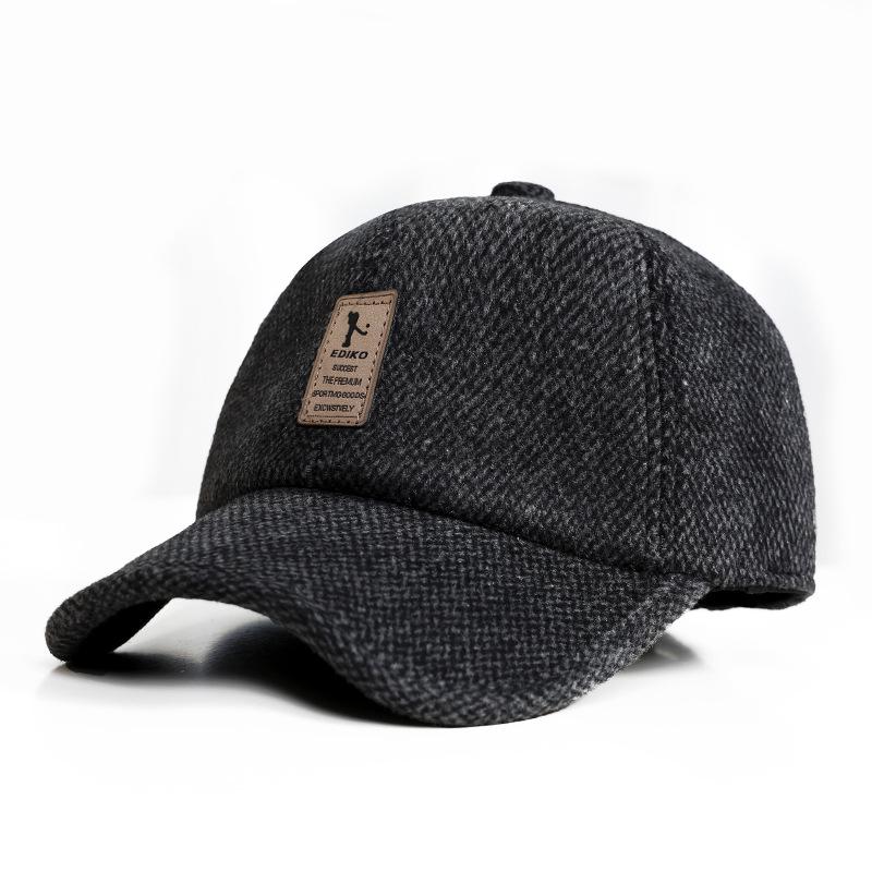 Thickened Winter Baseball Cap with Ear Protection for Middle-Aged and Elderly Men