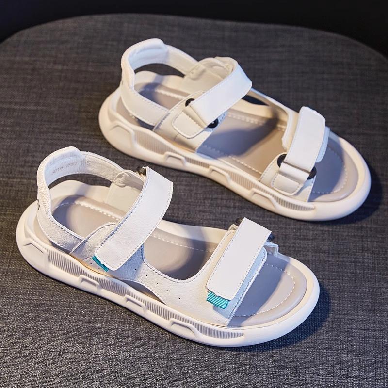 Leather Sandals Women's 2025 Summer New Outer Wear Soft Sole Light and Comfortable Maternity Soft Leather Sports and Leisure Flats