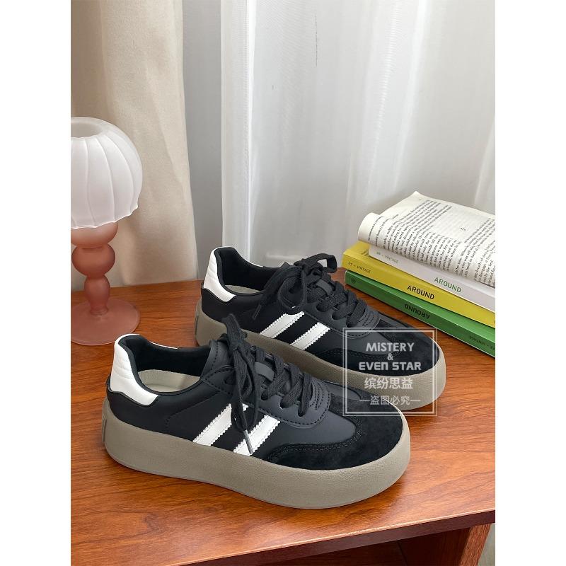 Autumn new casual sports board shoes versatile platform white shoes 1119