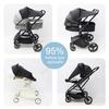 Stroller Sun Shade UV Protection Foldable Wind Dust Cover for Baby Strollers Adjustable Rain Cover for Car Seats Prams